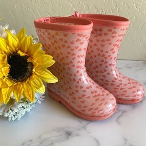 Simple Joys by Carter’s Pink Heart Rain boots | Toddler Girls Size 4